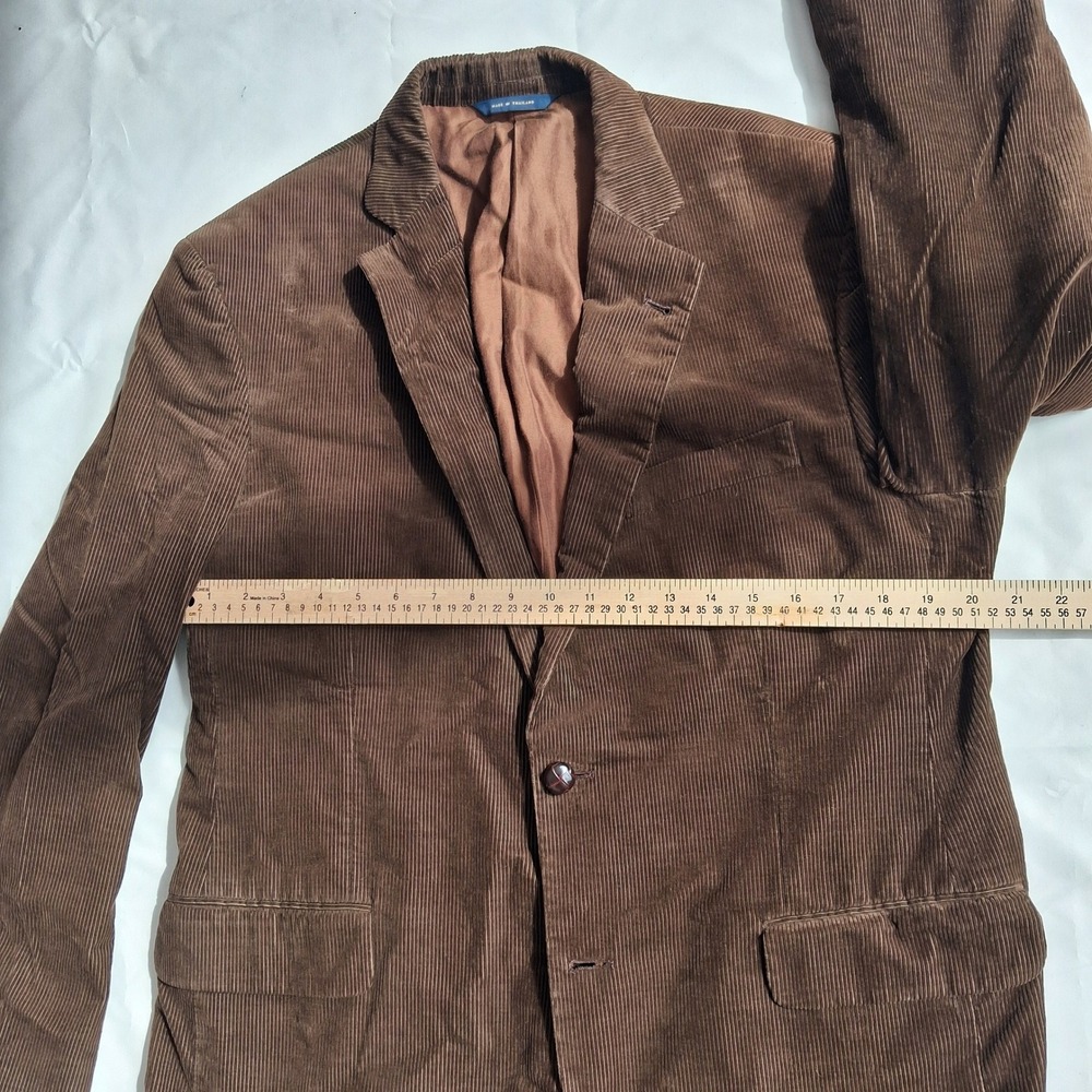 Brooks Brothers 1818 Madison Brown Corduroy Sport Coat Blazer 42R Mens 2 Button - Picture 5 of 10